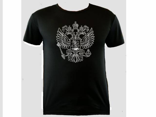 Russian coat of arms two headed eagle moisture wick shirt